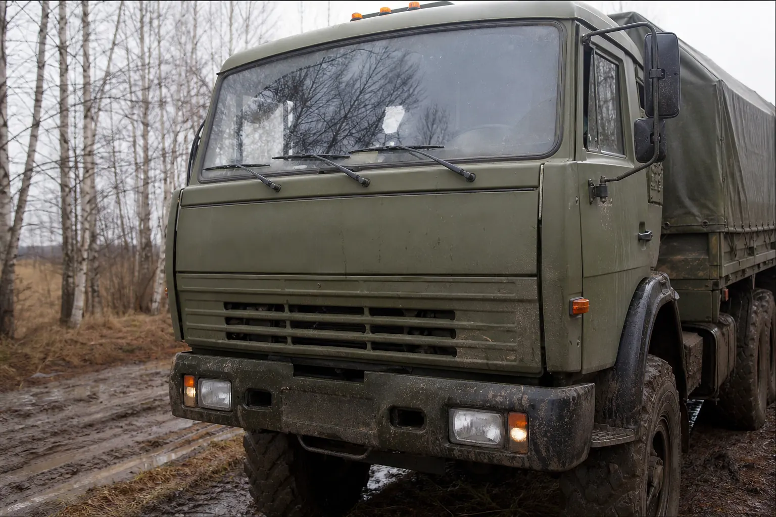 КамАЗ на маршруте обеспечения